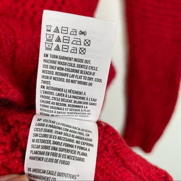 American Eagle red knit tunic sweater dress size Medium - Picture 9 of 11